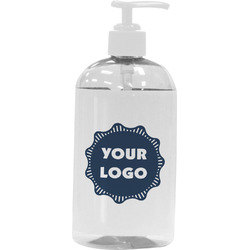 Logo Plastic Soap / Lotion Dispenser - 16 oz - Large - White