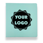 Logo Leather Binder - 1" - Teal