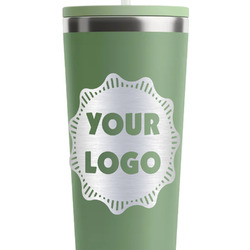Logo RTIC Everyday Tumbler with Straw - 28oz - Light Green - Single-Sided