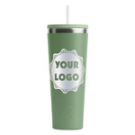 Logo RTIC Everyday Tumbler with Straw - 28oz - Light Green - Single-Sided