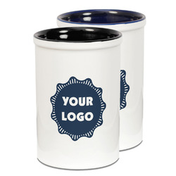 Logo Ceramic Pencil Holder - Large