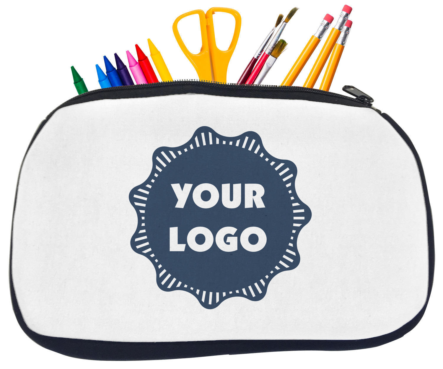 Custom Pencil Case Logo, Pencil Case School Logo