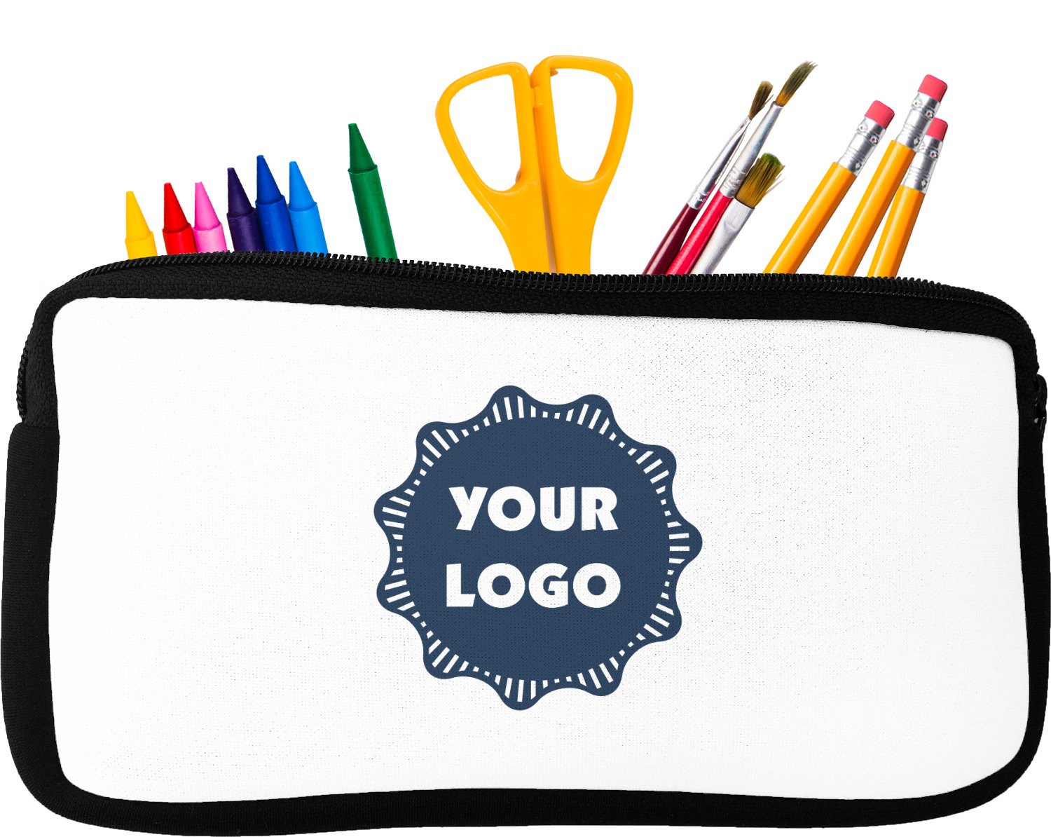 Custom Pencil Case Logo, Pencil Case School Logo