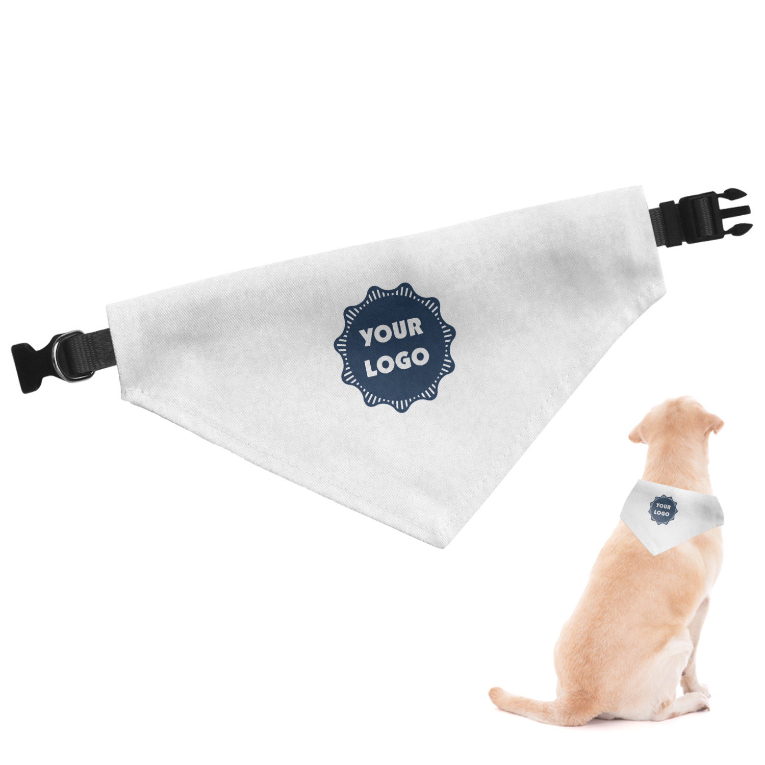 Custom Logo Dog Bandana YouCustomizeIt