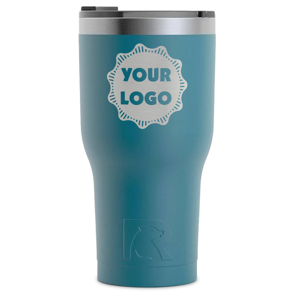 Custom Logo RTIC Tumbler - Dark Teal - Laser Engraved - Single-Sided