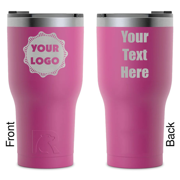 Custom Logo RTIC Tumbler - Magenta - Laser Engraved - Double-Sided