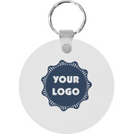 Logo Round Plastic Keychain