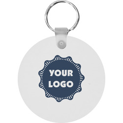 Logo Round Plastic Keychain