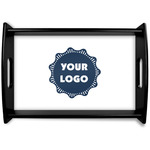 Logo Black Wooden Tray - Small