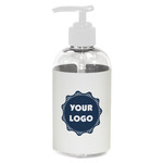 Logo Plastic Soap / Lotion Dispenser - 8 oz - Small - White