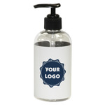 Logo Plastic Soap / Lotion Dispenser - 8 oz - Small - Black