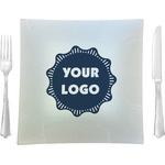 Logo 9.5" Glass Square Lunch / Dinner Plate