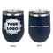 Logo Stainless Wine Tumblers - Navy - Double Sided - Approval