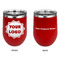 Logo Stainless Wine Tumblers - Red - Double Sided - Approval