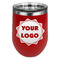 Logo Stainless Wine Tumblers - Red - Double Sided - Front