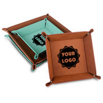 Logo Faux Leather Dice Tray