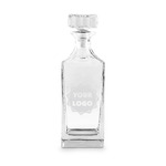 Logo Whiskey Decanter - 30 oz Square