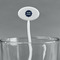 Logo White Plastic 7" Stir Stick - Oval - Main