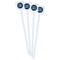 Logo White Plastic Stir Stick - Double Sided - Square - Fan