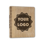 Logo Wood 3-Ring Binder - 1" Half-Letter Size