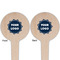 Logo Wooden 4" Food Pick - Round - Double Sided - Front & Back