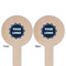 Logo Wooden 6" Food Pick - Round - Double Sided - Front & Back