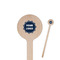 Logo Wooden 7.5" Stir Stick - Round - Closeup