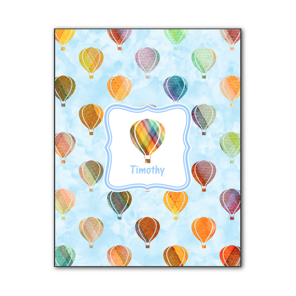 Custom Watercolor Hot Air Balloons Wood Print - 11x14 (Personalized)