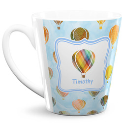 Watercolor Hot Air Balloons 12 Oz Latte Mug (Personalized)