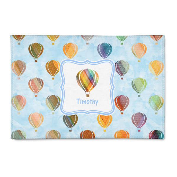 Custom Watercolor Hot Air Balloons 2' x 3' Indoor Area Rug (Personalized)