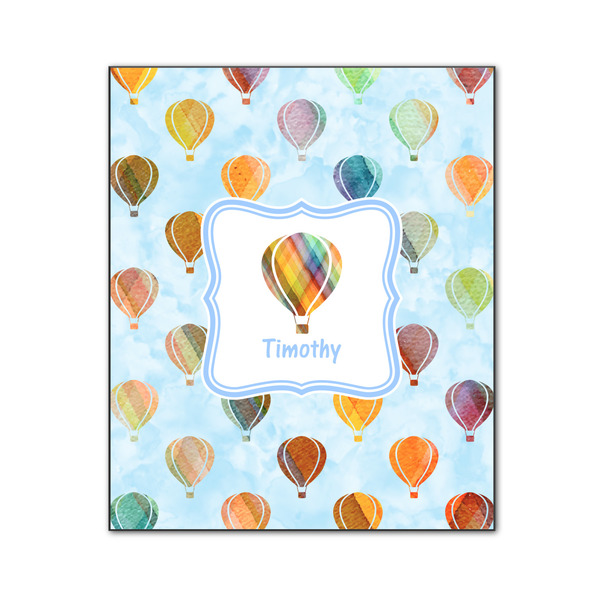 Custom Watercolor Hot Air Balloons Wood Print - 20x24 (Personalized)