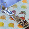 Watercolor Hot Air Balloons 3 Ring Binders - Full Wrap - 2" - DETAIL