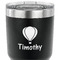 Watercolor Hot Air Balloons 30 oz Stainless Steel Ringneck Tumbler - Black - CLOSE UP