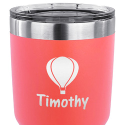 Watercolor Hot Air Balloons 30 oz Stainless Steel Tumbler - Coral - Double Sided (Personalized)