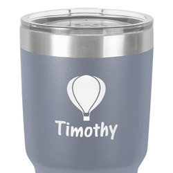Watercolor Hot Air Balloons 30 oz Stainless Steel Tumbler - Grey - Double-Sided (Personalized)