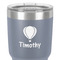 Watercolor Hot Air Balloons 30 oz Stainless Steel Ringneck Tumbler - Grey - Close Up