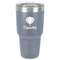 Watercolor Hot Air Balloons 30 oz Stainless Steel Ringneck Tumbler - Grey - Front