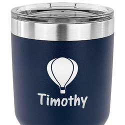 Watercolor Hot Air Balloons 30 oz Stainless Steel Tumbler - Navy - Double Sided (Personalized)