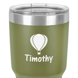 Watercolor Hot Air Balloons 30 oz Stainless Steel Tumbler - Olive - Single-Sided (Personalized)