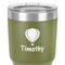 Watercolor Hot Air Balloons 30 oz Stainless Steel Ringneck Tumbler - Olive - Close Up