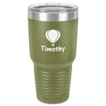 Watercolor Hot Air Balloons 30 oz Stainless Steel Tumbler - Olive - Single-Sided (Personalized)