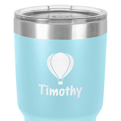 Watercolor Hot Air Balloons 30 oz Stainless Steel Tumbler - Teal - Single-Sided (Personalized)