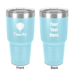 Watercolor Hot Air Balloons 30 oz Stainless Steel Tumbler - Teal - Double-Sided (Personalized)