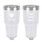 Watercolor Hot Air Balloons 30 oz Stainless Steel Ringneck Tumbler - White - Double Sided - Front & Back