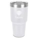 Watercolor Hot Air Balloons 30 oz Stainless Steel Tumbler - White - Single-Sided (Personalized)