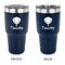 Watercolor Hot Air Balloons 30 oz Stainless Steel Ringneck Tumblers - Navy - Double Sided - APPROVAL