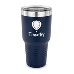 Watercolor Hot Air Balloons 30 oz Stainless Steel Tumbler - Navy - Single Sided (Personalized)