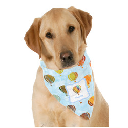 Watercolor Hot Air Balloons Dog Bandana Scarf w/ Name or Text