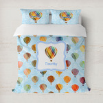 Watercolor Hot Air Balloons Duvet Cover (Personalized)