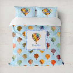 Watercolor Hot Air Balloons Duvet Cover (Personalized)